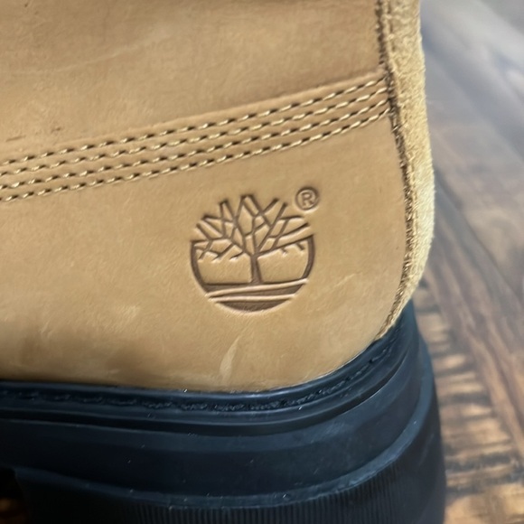 Timberland Sky Boots Wheat Nubuck Leather 6” Lace Up Platform Lug Soles Sz 7 - Picture 7 of 16